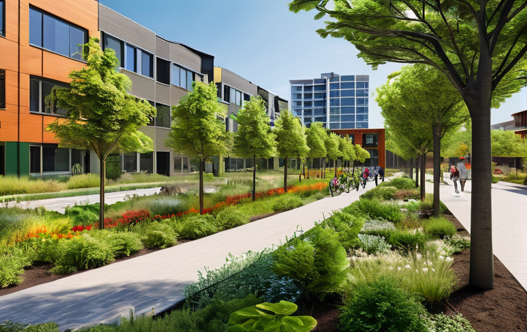 환경공학 관련 산업 동향 - **Prompt:** A futuristic, bright, and clean water purification facility. Advanced nano-filtration me...