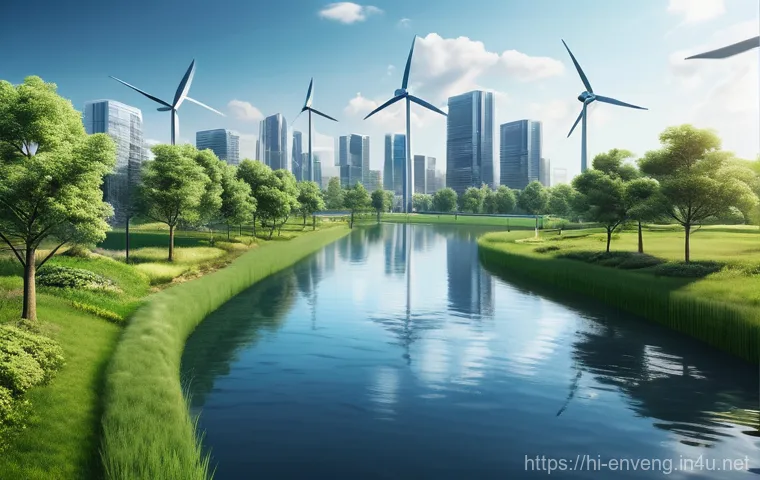 환경 기술의 국제적 협력 - **Prompt:** A diverse group of people, representing different nationalities and ethnicities, are col...