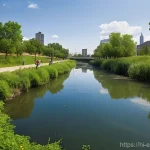 환경공학 산업 실무 경험 - **Urban River Rebirth: A Community's Triumph**
    "A stunning wide-angle, hyper-realistic photograp...