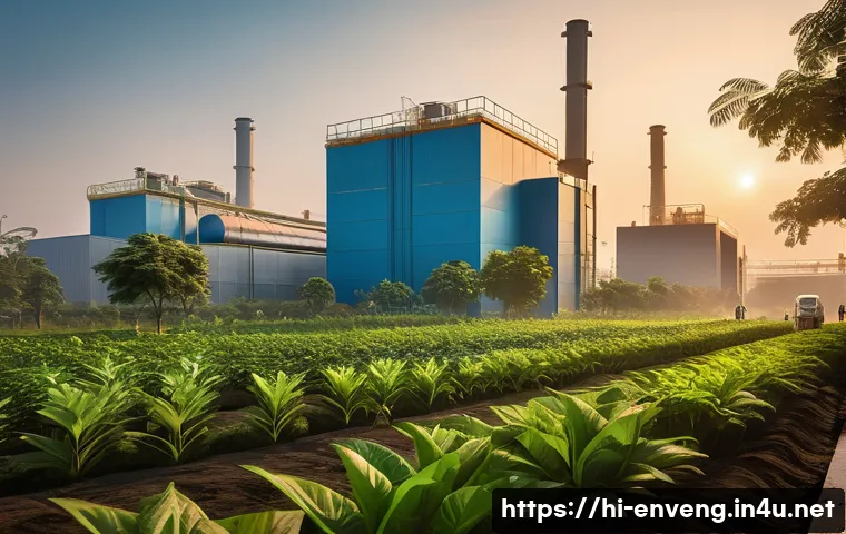 폐기물의 에너지화 기술 - **Prompt:** A futuristic and eco-friendly waste-to-energy plant standing proudly in a vibrant Indian...